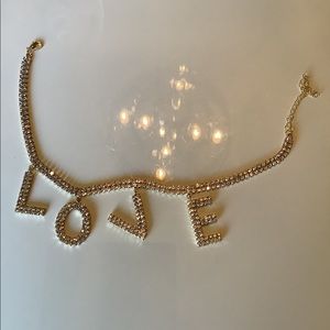 Love bling gold choker